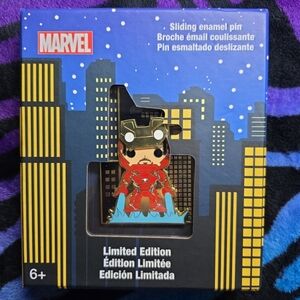Loungefly Marvel Iron Man Collector Box Sliding Enamel Pin 1/600 Limited Edition